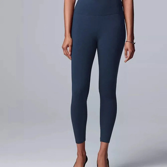 Vera Wang Pants - Simply Vera Vera Wang Shaping High Rise Navy Medium Legging